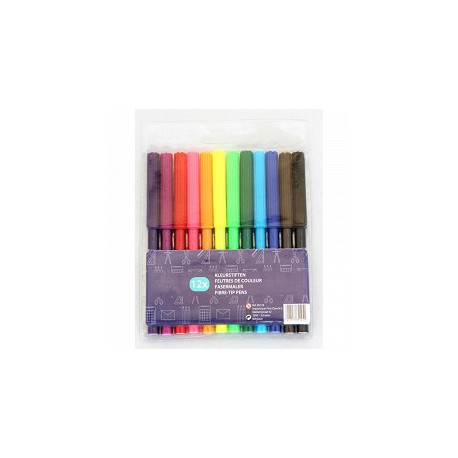 Marqueurs 12 couleurs - LAVABLE