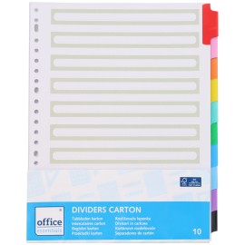 INTERCALAIRE PLASTIQUE A4 10TABS