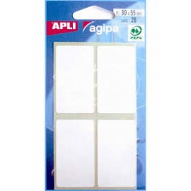 ETIQUETTES BLANCHES (40X50mm) 48 Pcs.
