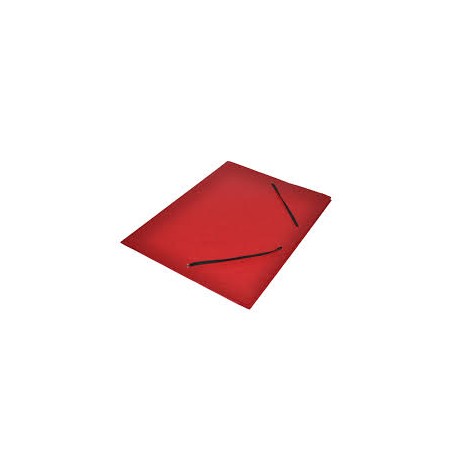 Farde 3 Rabats Carton + Elast. ROUGE 28X38cm